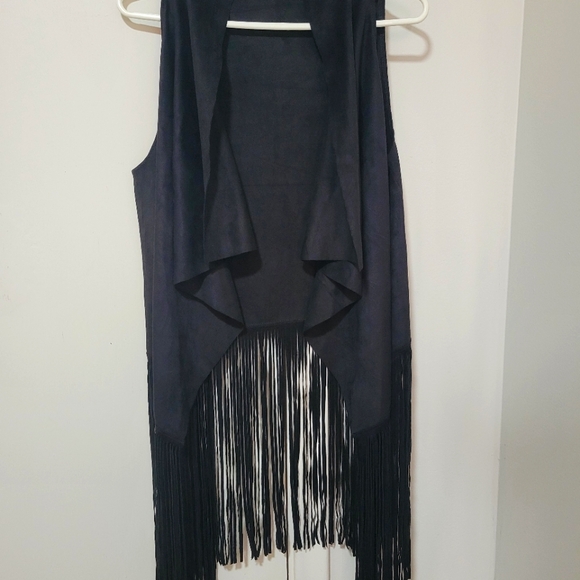 Bebe Suede Fringe Vest - Picture 2 of 6